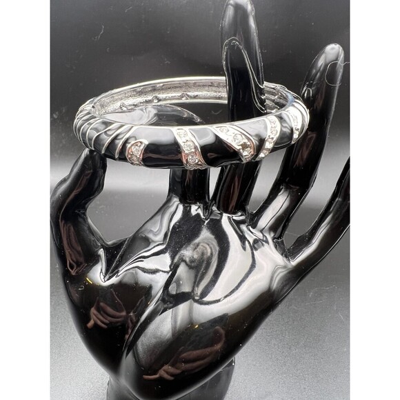 Cookie Lee Black Enamel Bracelet - Picture 1 of 8